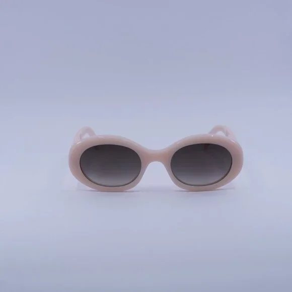 Celine CL40194U 74B Sunglasses Pink Oval Frame, Grey Lenses Sunglasses CELINE Triomphe 01 CL40194U 74B 52-22 Pink in stock main image 4